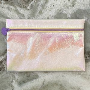 Ipsy Glam Bag~September 2022~Makeup Case~Metallic Iridescent Zip Closure~New